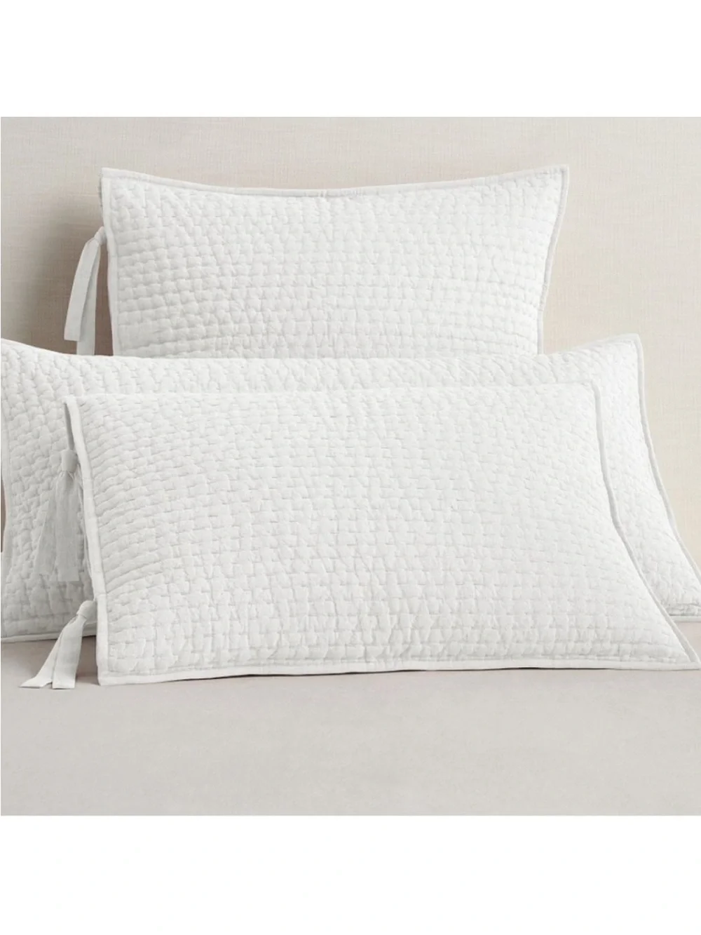 Pottery Barn Standard Pickstitch White Shams NWT (2) $59 each